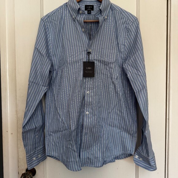J. Crew Other - J Crew Slim Bowery stretch oxford shirt with button-down collar * Med * Blue